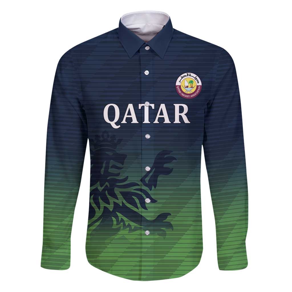 Custom Qatar Cricket Family Matching Puletasi and Hawaiian Shirt Green Sporty Pattern - Wonder Print Shop