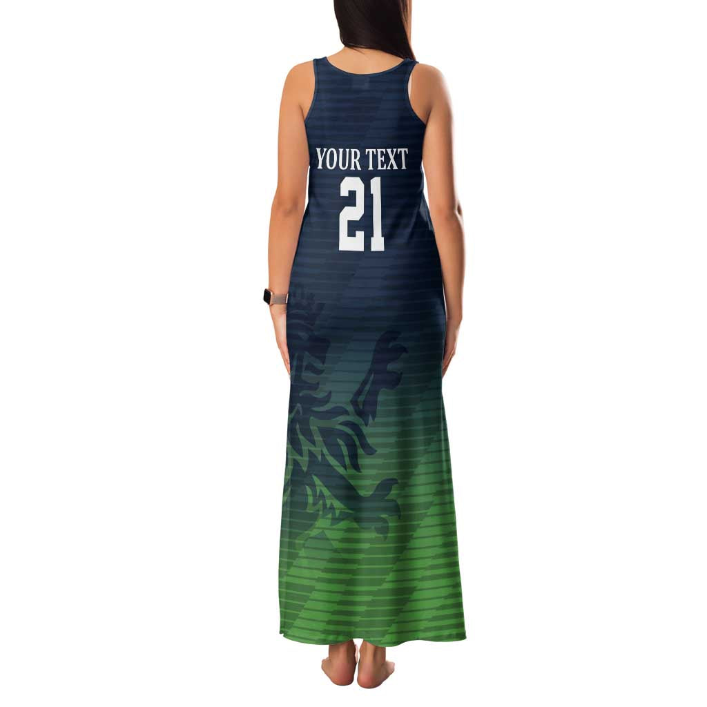 Custom Qatar Cricket Family Matching Tank Maxi Dress and Hawaiian Shirt Green Sporty Pattern - Wonder Print Shop