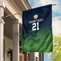 Custom Qatar Cricket Garden Flag Green Sporty Pattern - Wonder Print Shop