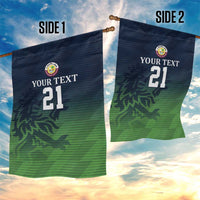 Custom Qatar Cricket Garden Flag Green Sporty Pattern - Wonder Print Shop