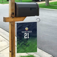 Custom Qatar Cricket Garden Flag Green Sporty Pattern - Wonder Print Shop