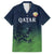 Custom Qatar Cricket Hawaiian Shirt Green Sporty Pattern - Wonder Print Shop
