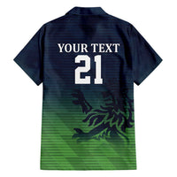 Custom Qatar Cricket Hawaiian Shirt Green Sporty Pattern - Wonder Print Shop