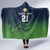Custom Qatar Cricket Hooded Blanket Green Sporty Pattern