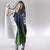 Custom Qatar Cricket Hooded Blanket Green Sporty Pattern