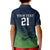 Custom Qatar Cricket Kid Polo Shirt Green Sporty Pattern - Wonder Print Shop