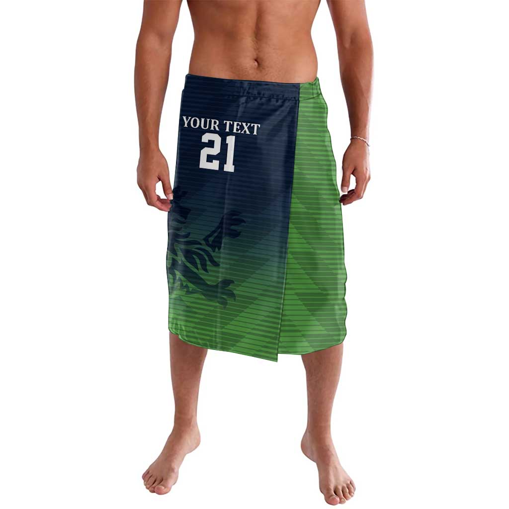 Custom Qatar Cricket Lavalava Green Sporty Pattern - Wonder Print Shop