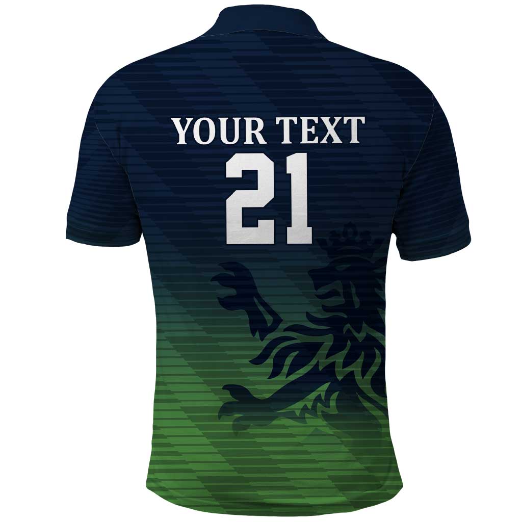 Custom Qatar Cricket Polo Shirt Green Sporty Pattern - Wonder Print Shop