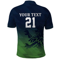 Custom Qatar Cricket Polo Shirt Green Sporty Pattern - Wonder Print Shop