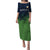 Custom Qatar Cricket Puletasi Green Sporty Pattern - Wonder Print Shop
