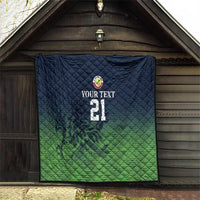 Custom Qatar Cricket Quilt Green Sporty Pattern - Wonder Print Shop