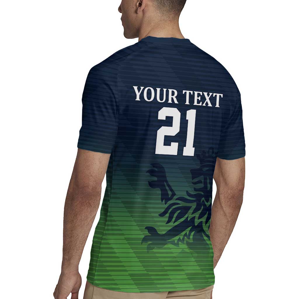 Custom Qatar Cricket Rugby Jersey Green Sporty Pattern - Wonder Print Shop