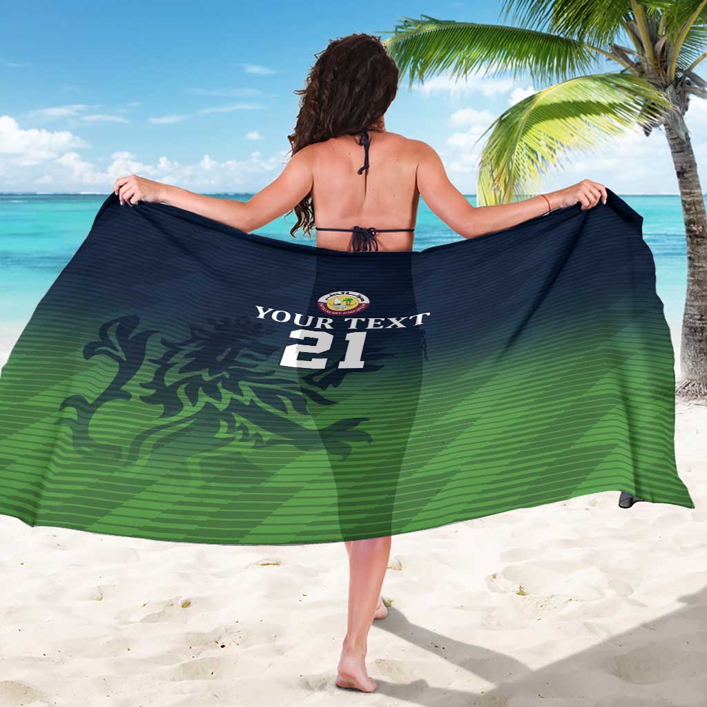 Custom Qatar Cricket Sarong Green Sporty Pattern - Wonder Print Shop