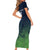 Custom Qatar Cricket Short Sleeve Bodycon Dress Green Sporty Pattern - Wonder Print Shop