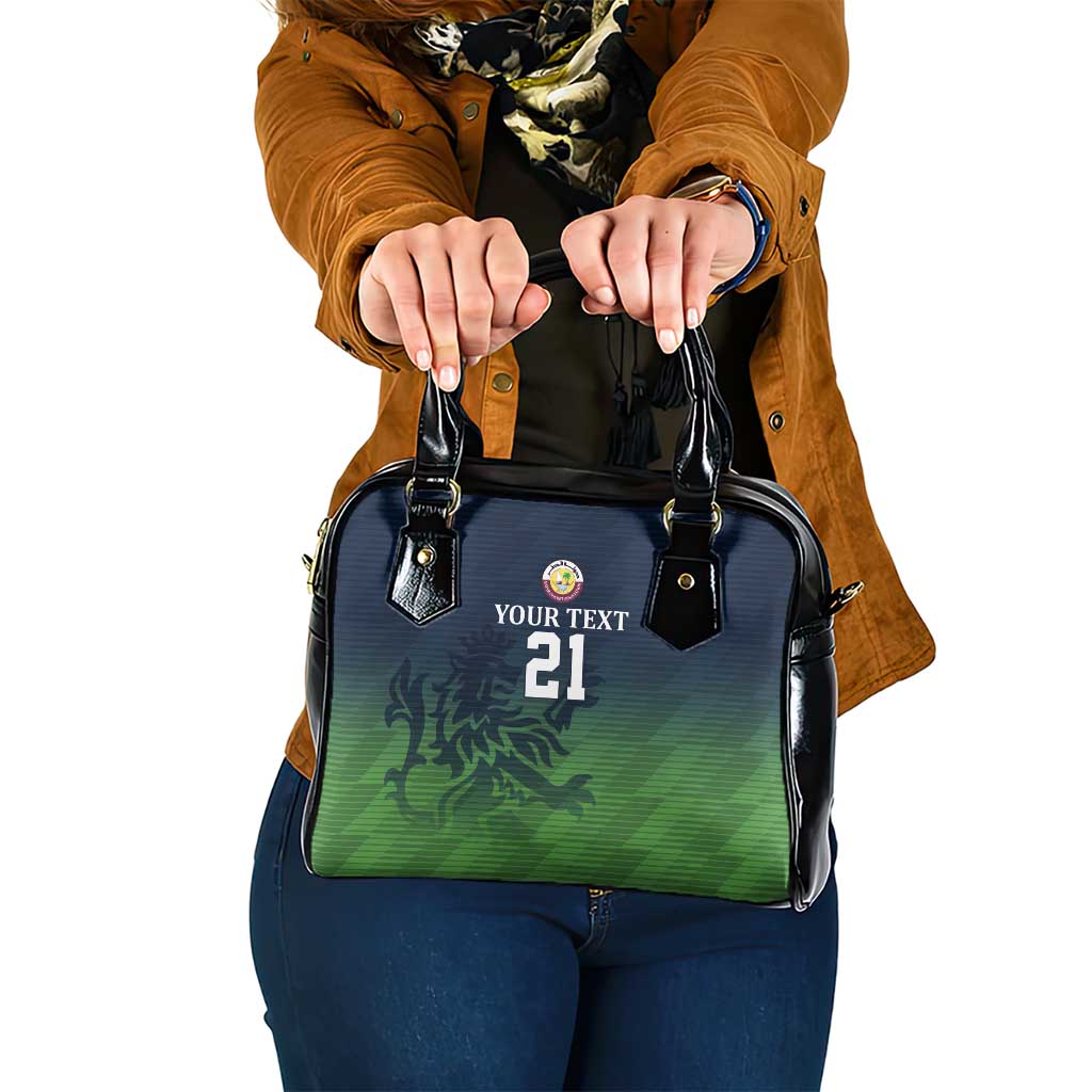 Custom Qatar Cricket Shoulder Handbag Green Sporty Pattern