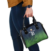Custom Qatar Cricket Shoulder Handbag Green Sporty Pattern