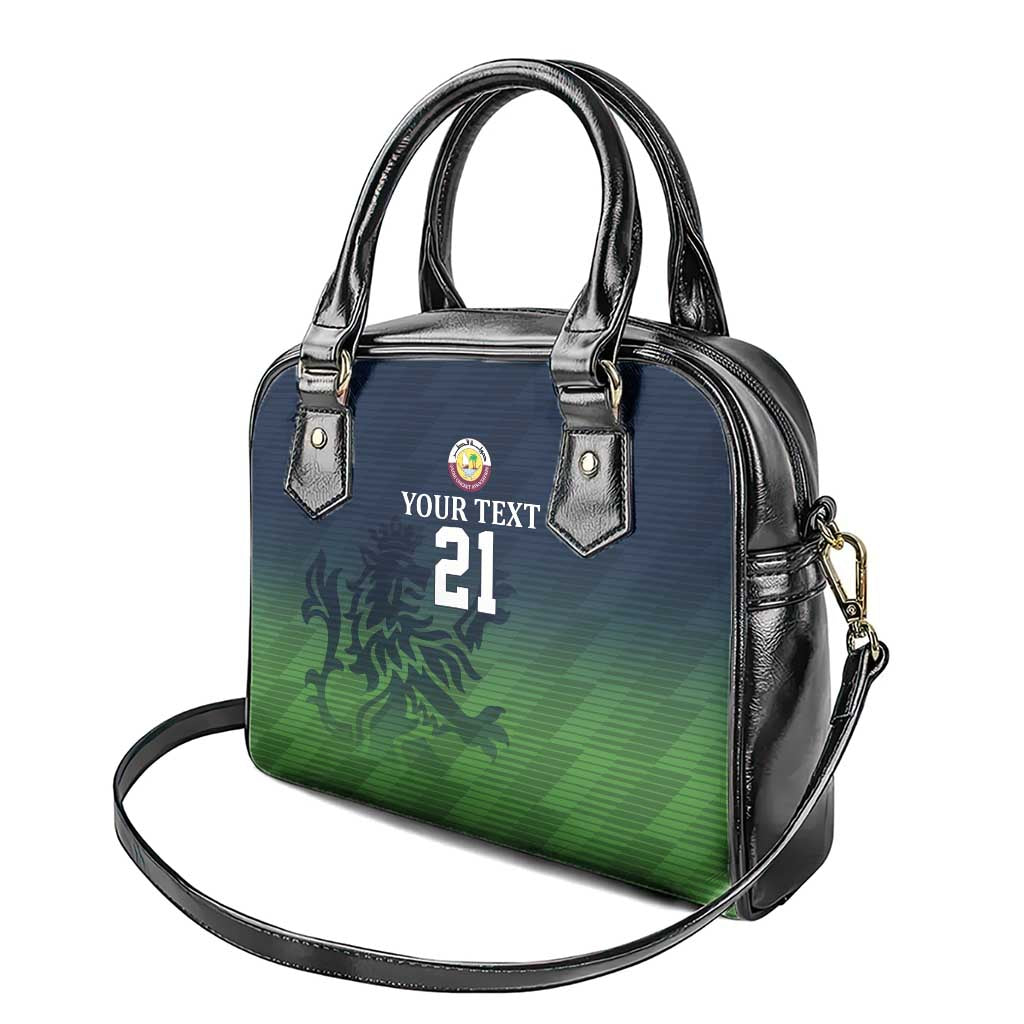 Custom Qatar Cricket Shoulder Handbag Green Sporty Pattern