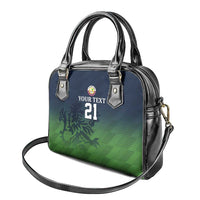 Custom Qatar Cricket Shoulder Handbag Green Sporty Pattern