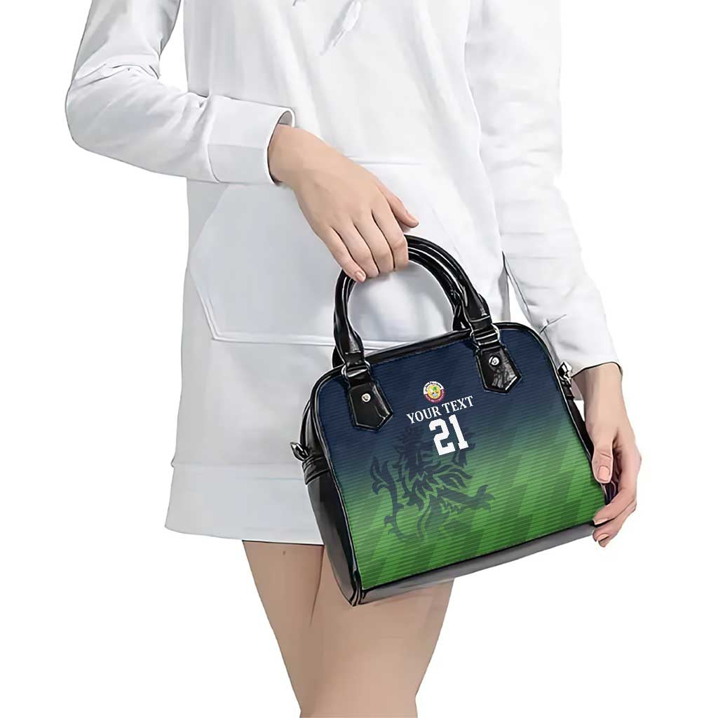 Custom Qatar Cricket Shoulder Handbag Green Sporty Pattern