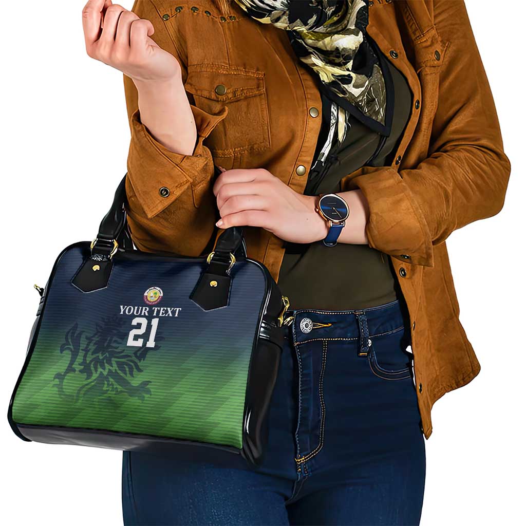 Custom Qatar Cricket Shoulder Handbag Green Sporty Pattern