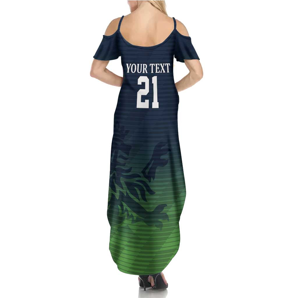 Custom Qatar Cricket Summer Maxi Dress Green Sporty Pattern - Wonder Print Shop