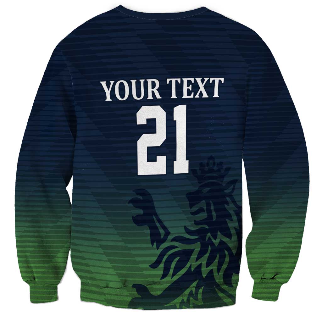 Custom Qatar Cricket Sweatshirt Green Sporty Pattern - Wonder Print Shop