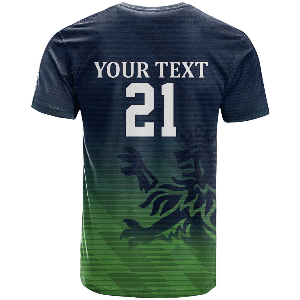 Custom Qatar Cricket T Shirt Green Sporty Pattern - Wonder Print Shop