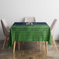 Custom Qatar Cricket Tablecloth Green Sporty Pattern - Wonder Print Shop