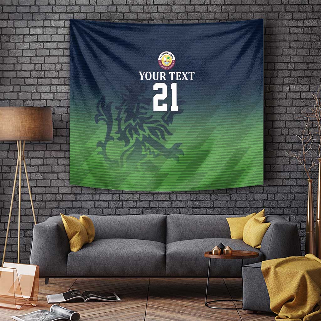 Custom Qatar Cricket Tapestry Green Sporty Pattern - Wonder Print Shop
