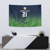 Custom Qatar Cricket Tapestry Green Sporty Pattern - Wonder Print Shop