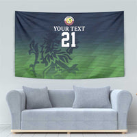 Custom Qatar Cricket Tapestry Green Sporty Pattern - Wonder Print Shop