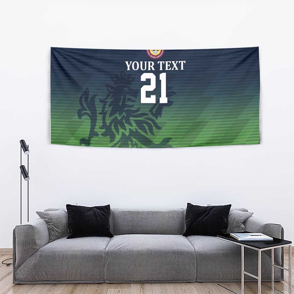 Custom Qatar Cricket Tapestry Green Sporty Pattern - Wonder Print Shop