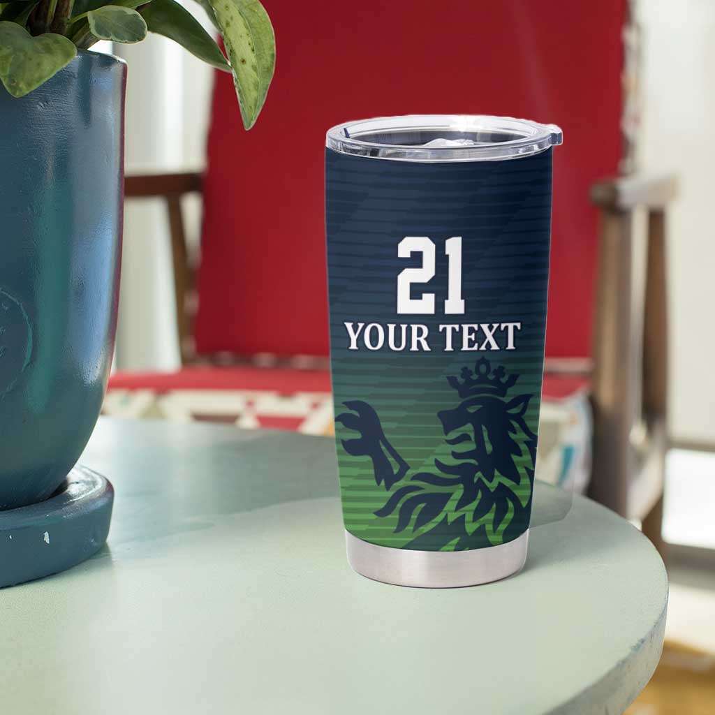 Custom Qatar Cricket Tumbler Cup Green Sporty Pattern - Wonder Print Shop