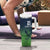 Custom Qatar Cricket Tumbler With Handle Green Sporty Pattern - Wonder Print Shop