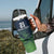 Custom Qatar Cricket Tumbler With Handle Green Sporty Pattern - Wonder Print Shop