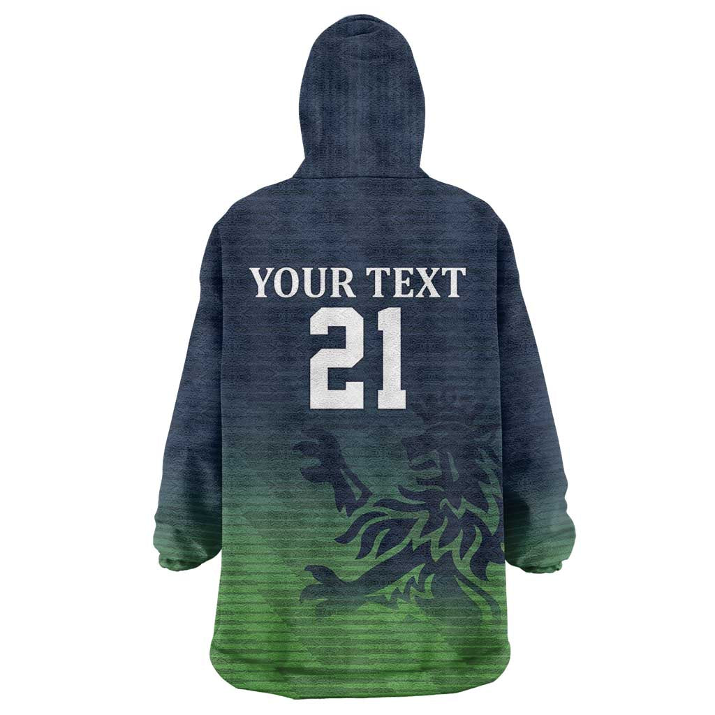 Custom Qatar Cricket Wearable Blanket Hoodie Green Sporty Pattern - Wonder Print Shop