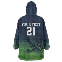 Custom Qatar Cricket Wearable Blanket Hoodie Green Sporty Pattern - Wonder Print Shop
