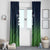 Custom Qatar Cricket Window Curtain Green Sporty Pattern - Wonder Print Shop