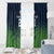 Custom Qatar Cricket Window Curtain Green Sporty Pattern - Wonder Print Shop