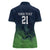 Custom Qatar Cricket Women Polo Shirt Green Sporty Pattern - Wonder Print Shop