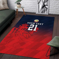 Custom Qatar Cricket Area Rug Red Sporty Pattern LT9 - Wonder Print Shop