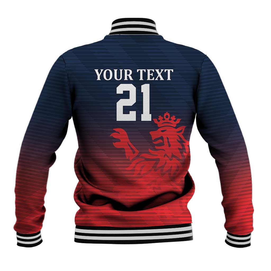 Custom Qatar Cricket Baseball Jacket Red Sporty Pattern LT9 - Wonder Print Shop