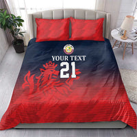 Custom Qatar Cricket Bedding Set Red Sporty Pattern LT9 - Wonder Print Shop