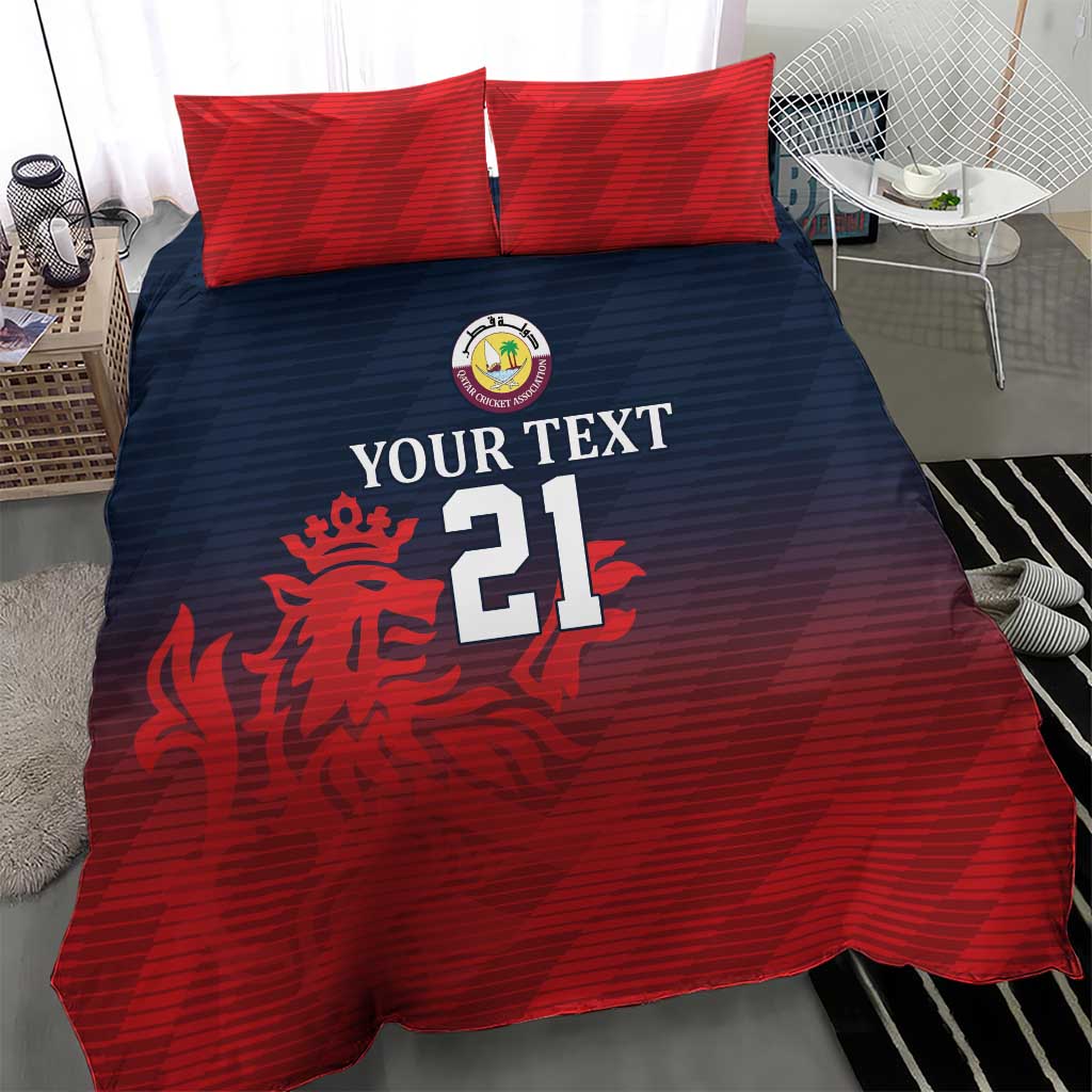 Custom Qatar Cricket Bedding Set Red Sporty Pattern LT9 - Wonder Print Shop