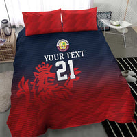 Custom Qatar Cricket Bedding Set Red Sporty Pattern LT9 - Wonder Print Shop