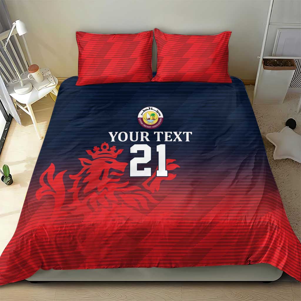 Custom Qatar Cricket Bedding Set Red Sporty Pattern LT9 - Wonder Print Shop