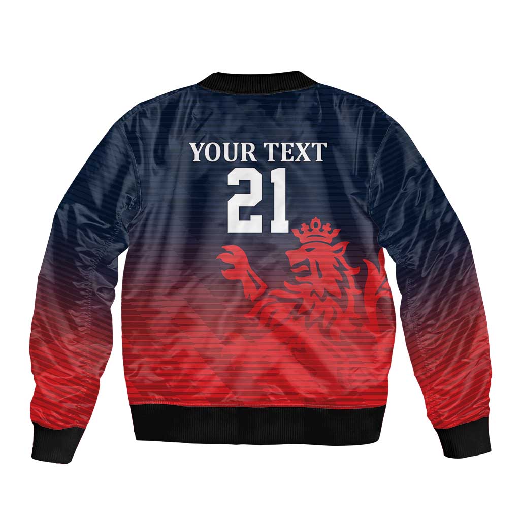 Custom Qatar Cricket Bomber Jacket Red Sporty Pattern LT9 - Wonder Print Shop