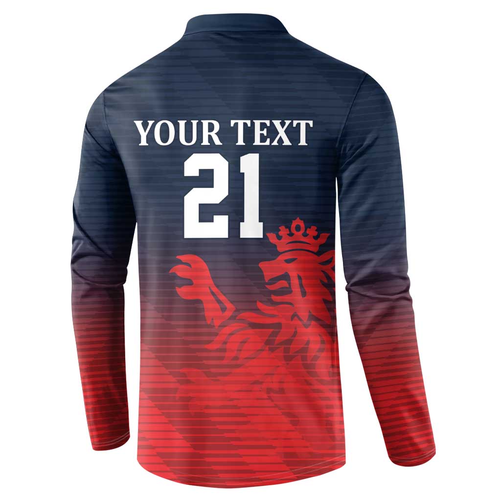 Custom Qatar Cricket Button Sweatshirt Red Sporty Pattern LT9 - Wonder Print Shop
