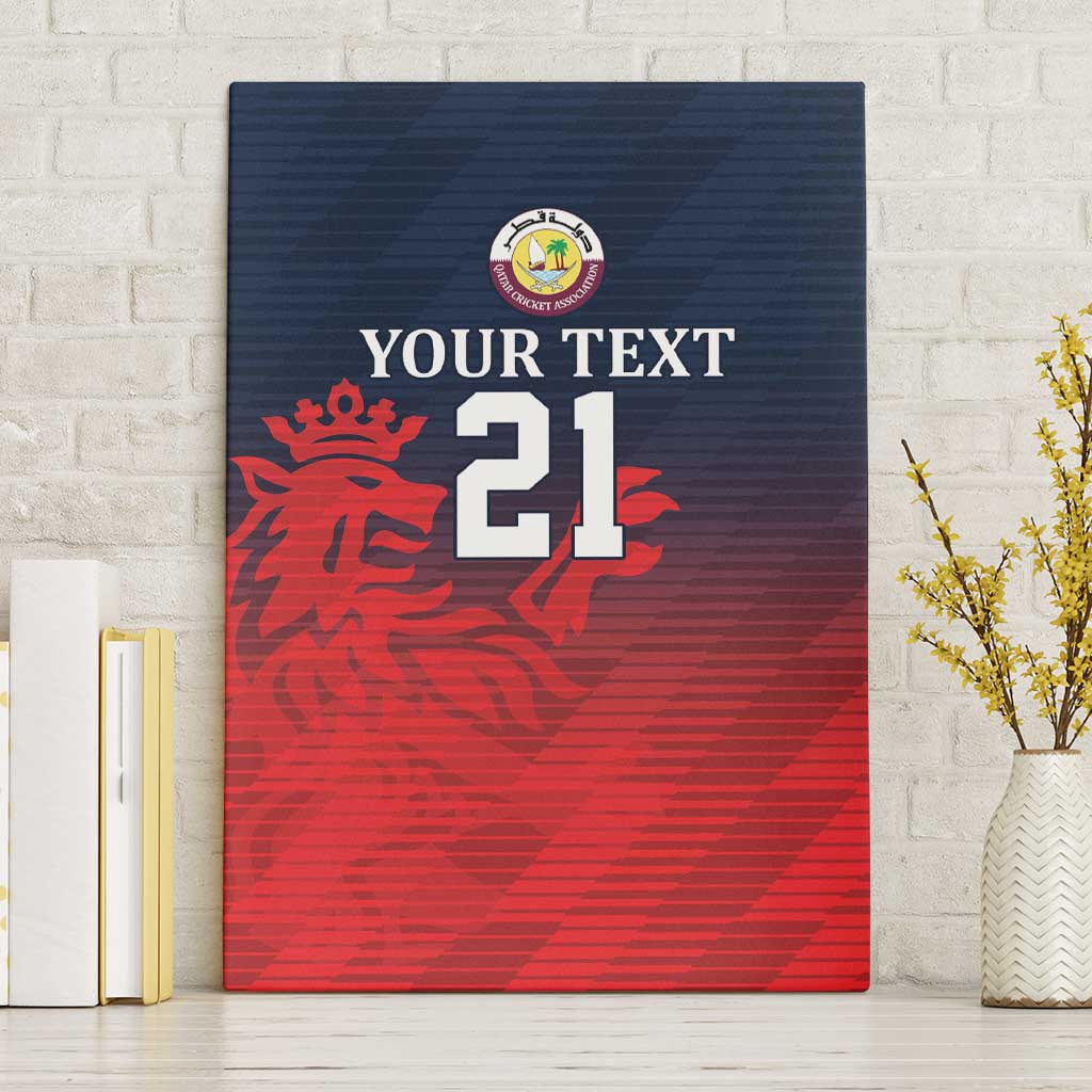 Custom Qatar Cricket Canvas Wall Art Red Sporty Pattern LT9 - Wonder Print Shop