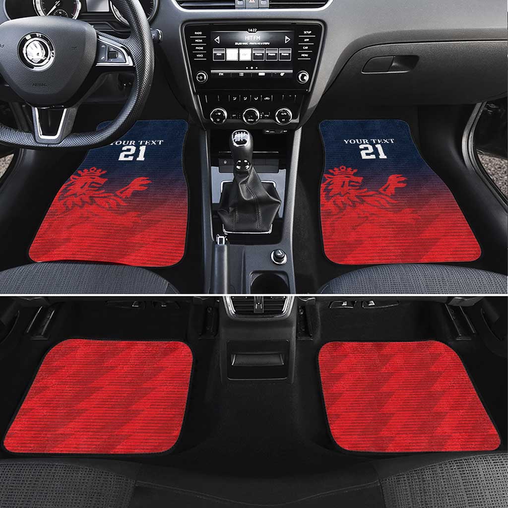 Custom Qatar Cricket Car Mats Red Sporty Pattern LT9 - Wonder Print Shop